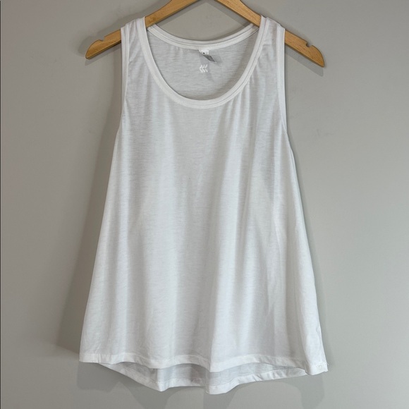All in Motion Flowy Racerback Activewear Tank Top White Loose Fit Size L - Picture 3 of 10